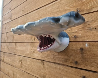 Hammerhead Shark - Animal -  Great hammerhead - Wall Mount- 3D Printed - Multiple Colours Available