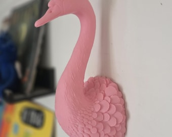 Swan Wall Mount – Animal Home Decor - 3D Printed