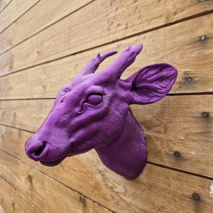 Muntjac Deer wall art - Animal Art - 3D Printed - Home Decor - wall mount - Multiple Colours Available