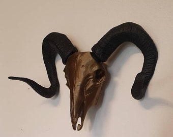 Ram Skull wall art - 3D Printed - Home Decor - wall mount - Multiple Colours Available