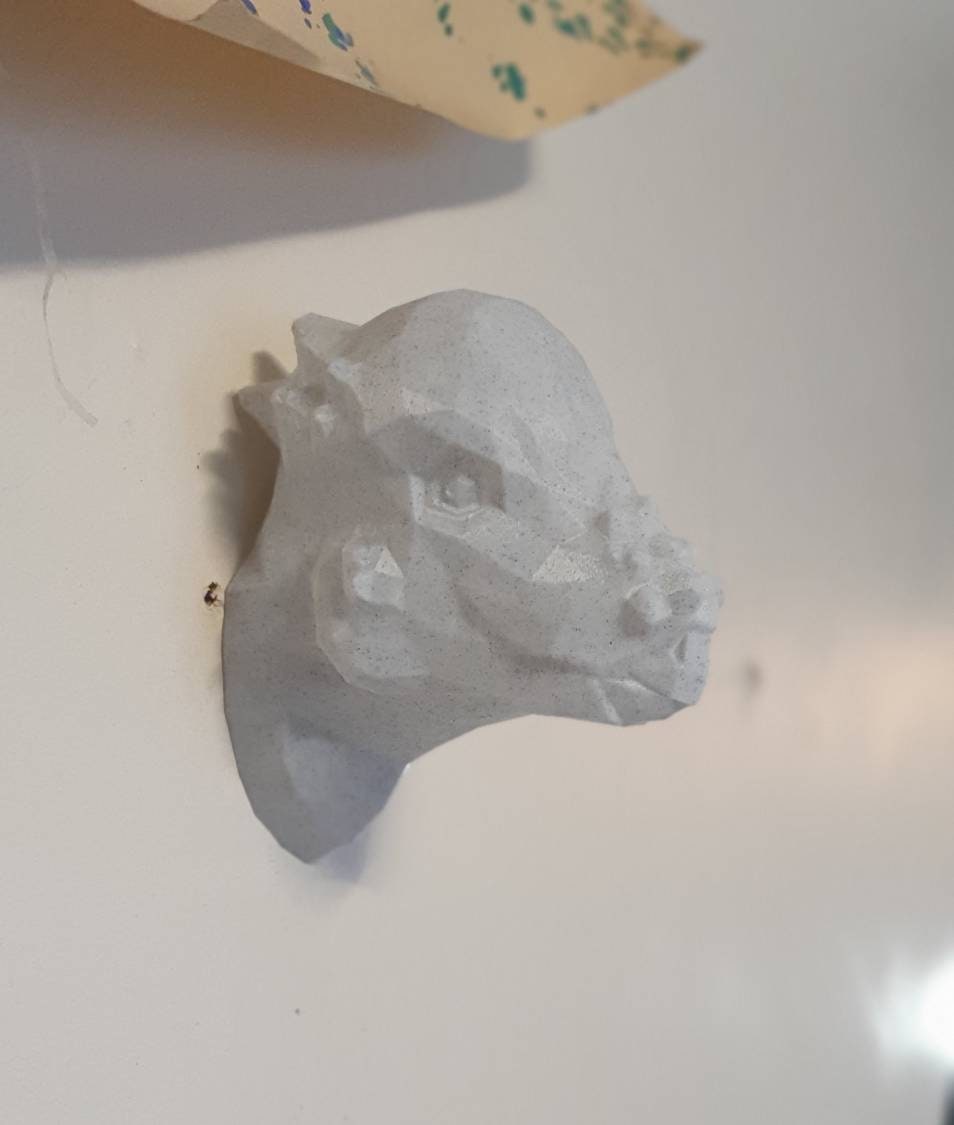 Diddy Dino Geometric Pachycephalosaurus Head - Dinosaur Wall Art - 3D Printed - Home Decor - Wall mount - Multiple Colours Available