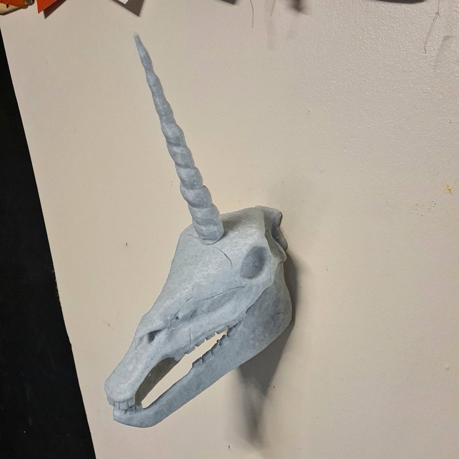 Unicorn Skull wall art 3D Printed Home Decor wall mount | Etsy