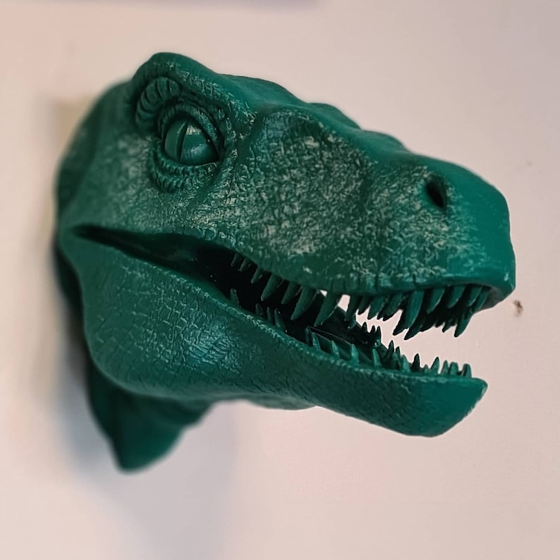 Detailed Velociraptor Head Dinosaur Wall Art 3D Printed | Etsy