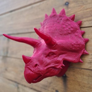 Triceratops Wall Art - Dinosaur - Wall Mount- 3D Printed - Multiple sizes and Colours Available