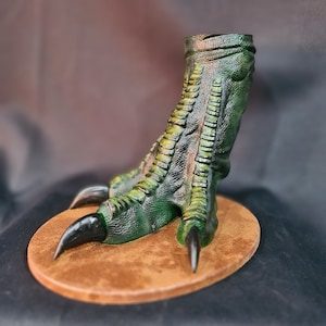 Tyrannosaurus Rex foot - Penpot - Artificial flower holder - Dinosaur - 3D Printed - Painted or Multiple Colours Available