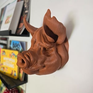 Berkshire pig wall art - Animal Art - 3D Printed - Home Decor - wall mount - Multiple Colours Available