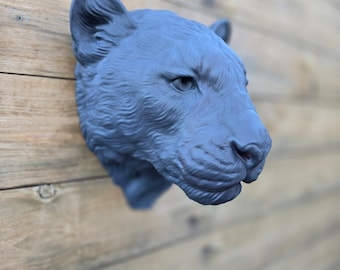 Leopard Wandkunst - Tierkunst - 3D gedruckt - Wohnkultur - Tierreich - Wandhalterung - verschiedene Farben erhältlich