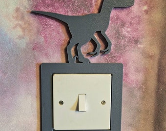 Velociraptor lightswitch cover- Dinosaur Wall Art - Home Decor - 3D Printed - Multiple Colours Available