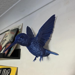 Hummingbird wall art - Animal Art - 3D Printed - Home Decor - wall mount - Multiple Colours Available