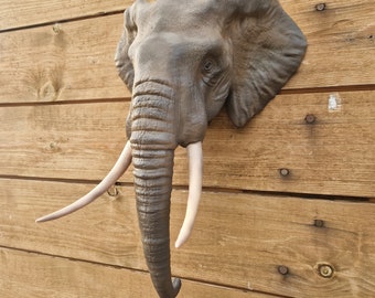 Elephant Wall Art painted and airbrushed - Animal - Wall Mount- 3D Printed - Multiple styles available