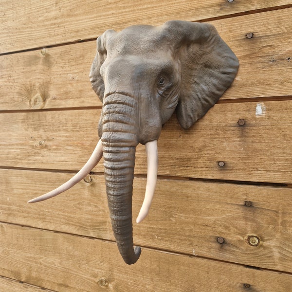 Elephant Wall Art painted and airbrushed - Animal - Wall Mount- 3D Printed - Multiple styles available
