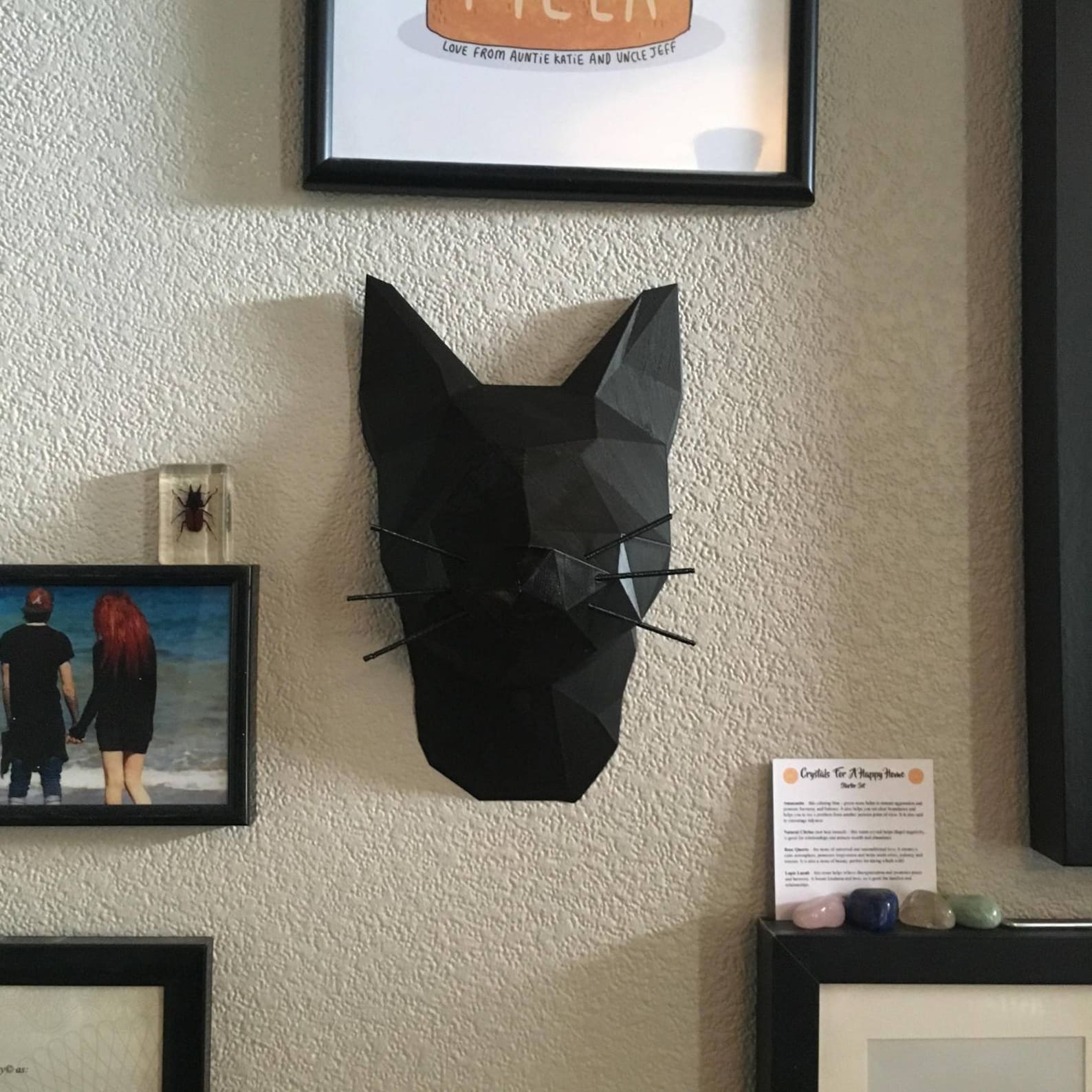 Geometric Cat Wall Art Animal Wall Mount 3D Printed Etsy UK