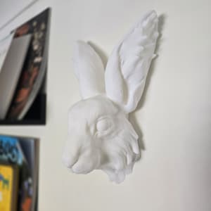 Hare wall art - Animal Art - 3D Printed - Home Decor - wall mount - Multiple sizes and Colours Available