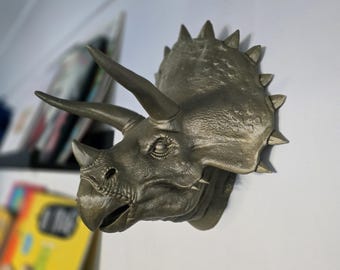 Triceratops Wall Art - Dinosaur - Wall Mount- 3D Printed