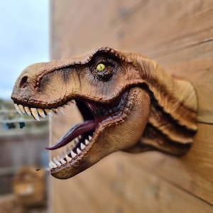 Tyrannosaurus Rex Art - T-rex - painted and airbrushed - Dinosaur - Wall Mount- 3D Printed - You choose the colours