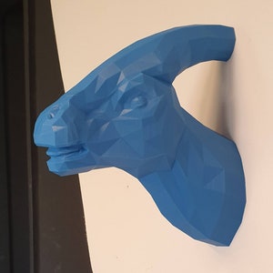 Diddy Dino Geometric Parasaurolophus  Head - Dinosaur Wall Art - 3D Printed - Home Decor - Wall mount - Multiple Colours Available