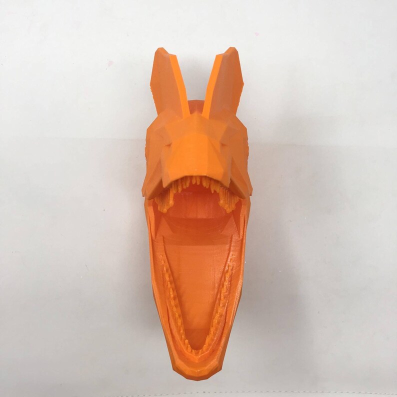 Geometric Dilophosaurus Head Dinosaur Wall Art 3D Printed Etsy