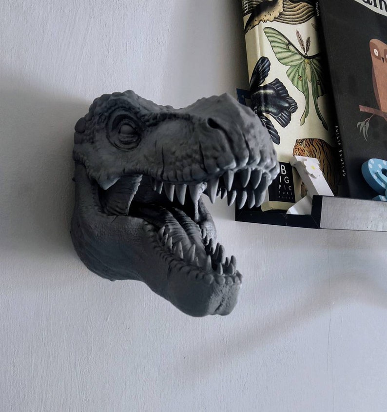 Detailed TRex Head Dinosaur Wall Art Modern 3D Printed Etsy