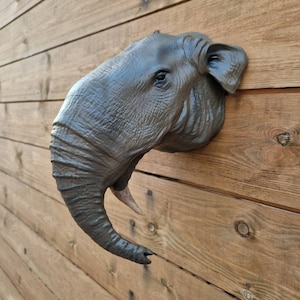 Deinotherium airbrushed - painted Wall Art - prehistoric Animal - Wall Mount- 3D Printed - custom colours Available