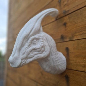 Parasaurolophus Head Wall Art - Full crest version - Dinosaur - Wall Mount- 3D Printed - Multiple Colours Available
