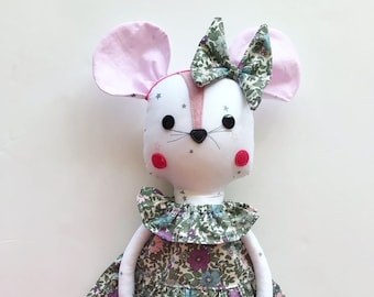 Mouse Doll Pattern ~ Sewing Doll Pattern ~ Rag Doll Pattern ~ PDF Download Pattern ~ Mouse Doll ~ Easy Sewing Pattern ~ Girl Sewing Gifts