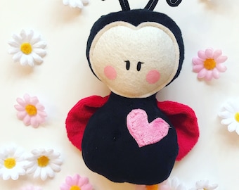 Plushie Toy Ladybird Sewing Pattern ~ Ladybug PDF Download Pattern ~ Easy Sewing Project ~ Valentines Sewing Projects