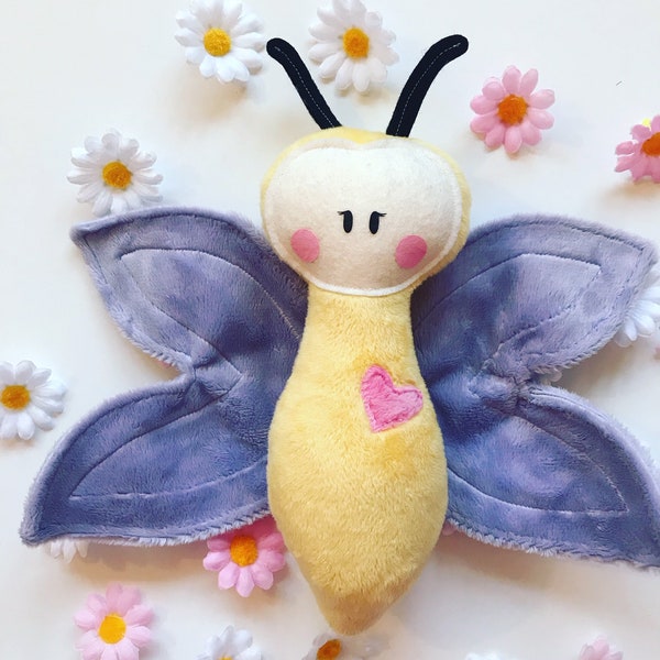 Plushie Toy Butterfly Sewing Pattern ~ Caterpillar PDF Download Pattern ~ Easy Sewing Project ~ Valentines Sewing Projects