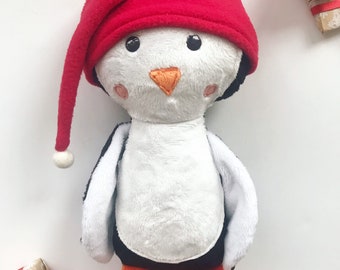 Penguin Sewing Pattern - Christmas Patterns - Plushie Sewing Pattern - Plush Doll Pattern - PDF Sewing Pattern - Penguin Plushie Pattern