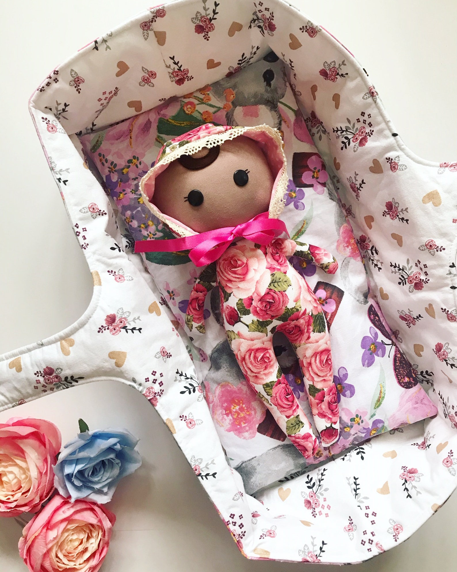 Reversible Baby Doll & Sewing Pattern Cloth Doll Etsy