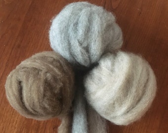 Alpaca Mohair /& Shetland Blend Shimmery Dark Gray Handspun Yarn