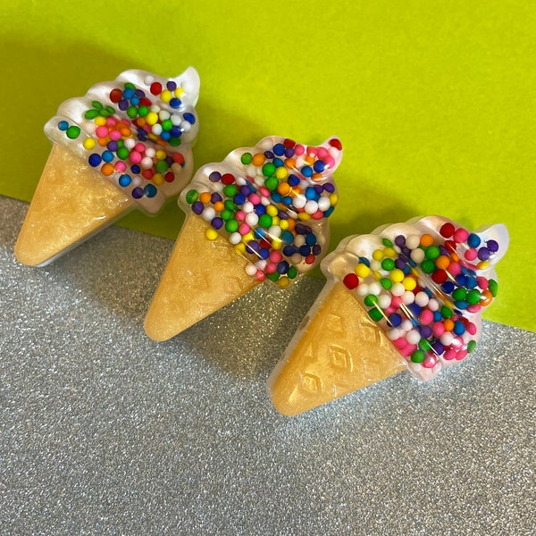 Ice Cream Brooch | Pin | Resin Accessories | Sweets Jewelry | Gifts for her | birthday gift | Rainbow Sprinkles