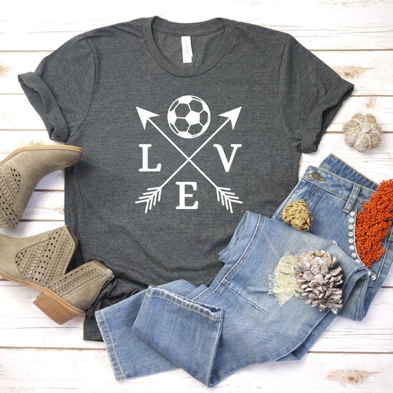 Love Soccer Arrow Shirt | Game day shirt | Mom Shirt | Sports Mom Shirt | Soccer Tee | Soccer Shirt | Game day shirt | Soccer wife Shirt