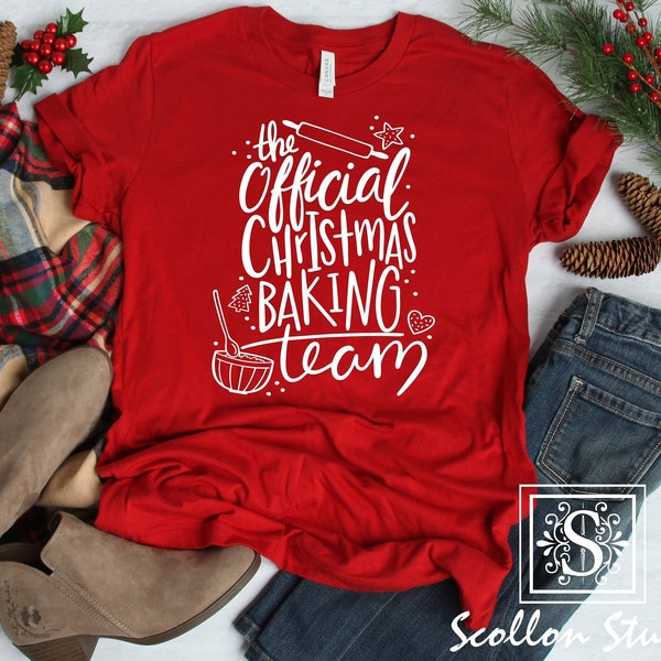 Official Christmas Baking Team, Christmas Baking Tee, Christmas T,Shirt, Christmas Tee