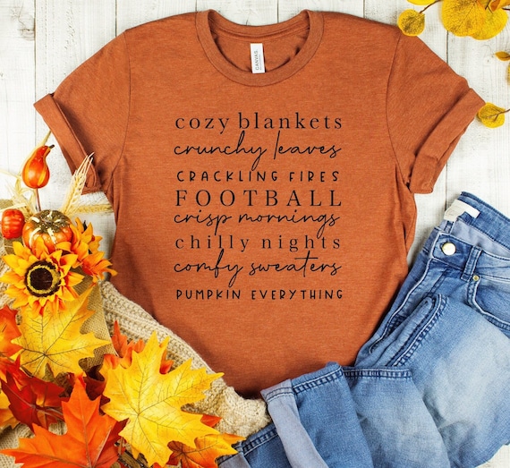 Bonfires Flannels S'mores Sweaters Campfires And Pumpkins | Fall tshirts|  Cute fall Tee | Cute Halloween Shirt | Autumn Shirt
