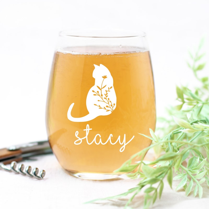 Cat Wine Glass - Etsy