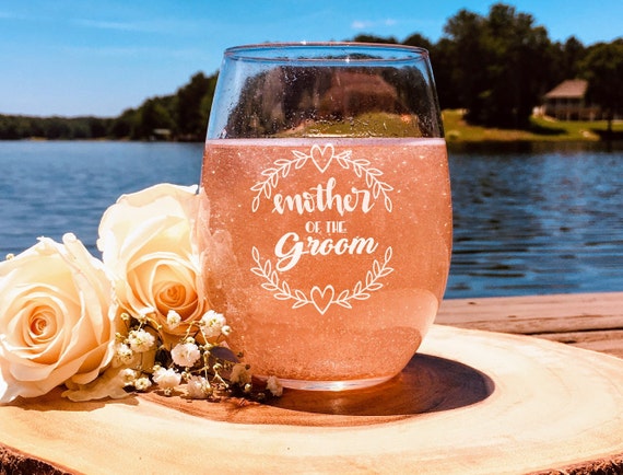 Mother of the Groom Wine Glass | Mother of the Groom Gift | Mother of the Groom keepsake | Wedding Glasses | Engraved Wedding Glasses