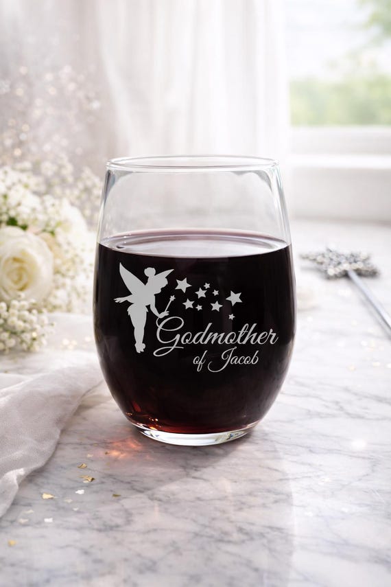 Fairy Godmother Wine Glass Personalized Gift