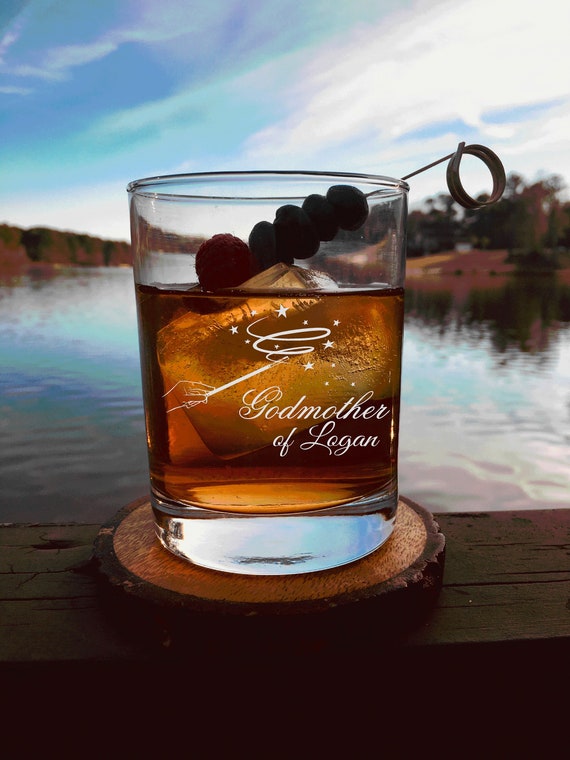 Personalized Godmother Gift, Rocks Glass, Whiskey Glass Elegant Will You Be My Godmother Gift, Baptism Gift, For The Godmother, Godparents