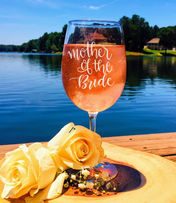 Mother Of The Bride Wine Glass, Wedding, Wedding Party, Wedding Gift, of the bride gift