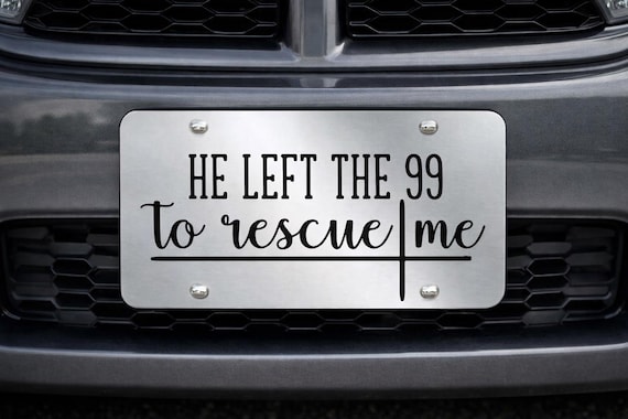 Matthew 18:12 Mirrored Acrylic License Plate, Christian Car Decor