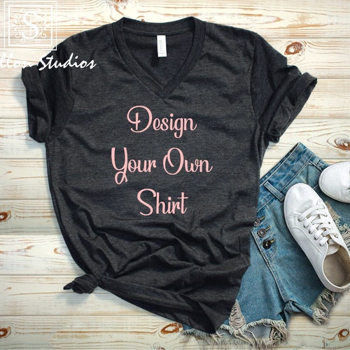 Design Your Own Shirt Bella Canvas Unisex Tee Crew Neck Etsy