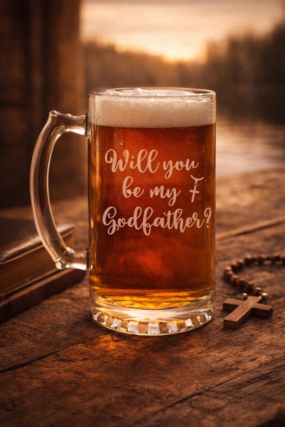 Will You Be My Godfather Beer Mug Proposal Gift
