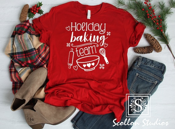 Holiday Baking Team , Unisex Jersey Short Sleeve T, Shirt , Christmas Baking Tee , Christmas T,Shirt , Christmas Tee