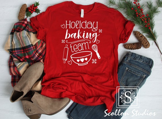 Holiday Baking Team , Unisex Jersey Short Sleeve T, Shirt , Christmas Baking Tee , Christmas T,Shirt , Christmas Tee