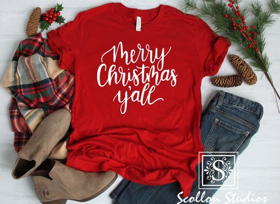 Merry Christmas Ya'll , Christmas T,Shirt, Christmas Tee