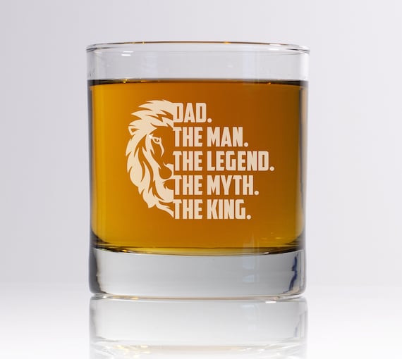 The Man The Myth The Legend,Dad Whiskey Glass, Etched Glass, Dad Gift, Fathers Day Gift, Gift for Fathers Day, Rocks Glass, Dad, Fathers Day