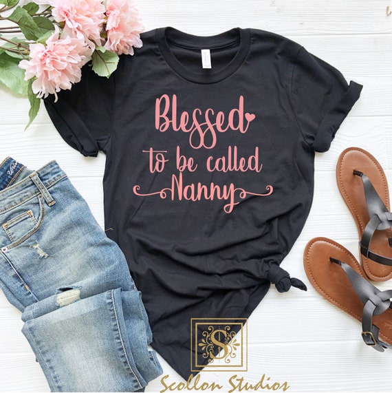 Blessed To Be Called Nanny, Unisex Jersey Short Sleeve T, Shirt ,Blessed Nanny Shirt , Grandma T,Shirt , Grandmother Shirt