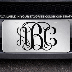 Custom Laser Cut Mirror Monogram License Plate