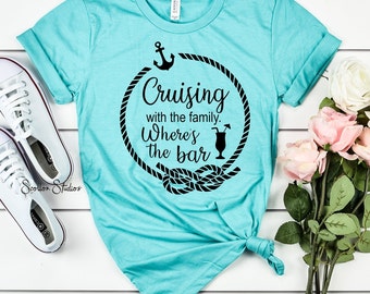 Cruise Shirts, Bon Voyage TShirt, Cruise Tee, Vacation Shirt, Family Cruise Shirts, Bar Shirts