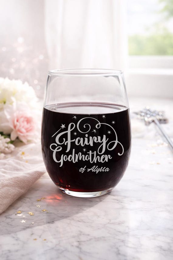 Fairy Godmother Wine Glass Personalized Gift